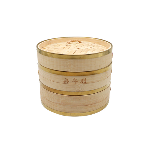 Bamboo steamer with electronic-copper ring