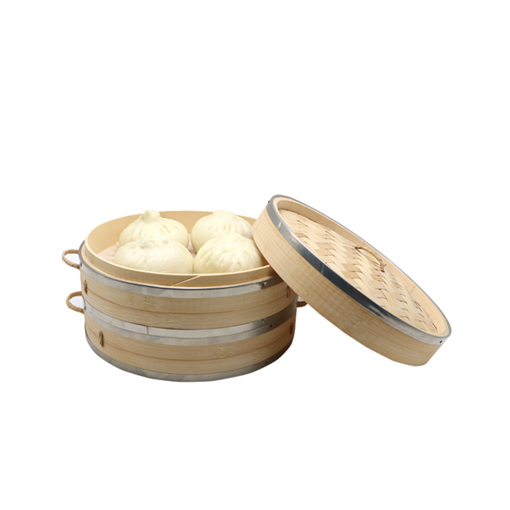 bamboo steamer with stainless steel ring